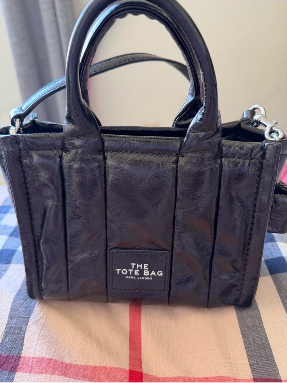 Marc Jacobs Black The Tote Bag Mini Leather Satchel